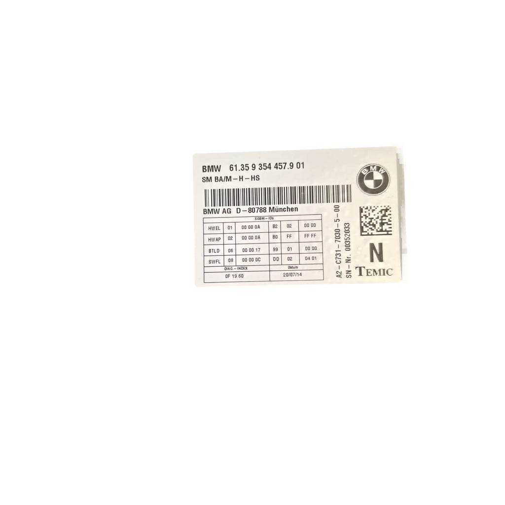 Módulo control asiento delantero BMW F30 OEM 61357474972 año 2013/2016